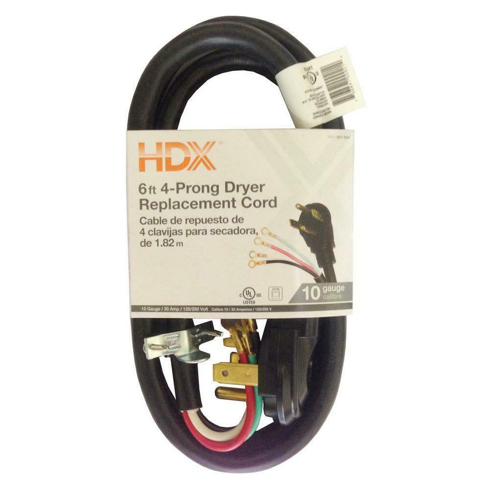 EXTENCION ELECT. HDX P/SECADORA 6 FT. C-10 30AMP. (6)