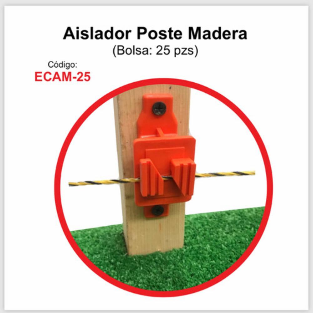 AISLADOR ELEKTRO CHOKE PARA POSTE MADERA NARANJA (BOL 25 PZA)(100/300)