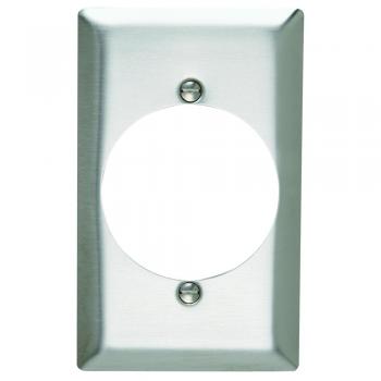 PLACA ELECT. COOPER SENCILLO ACERO INOXIDABLE 1 MODULO (10)(C)