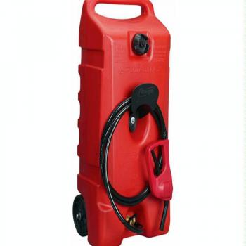 TANQUE P/GASOLINA DURAMAX 14 GAL./53 LTS ROJO C/RUEDAS