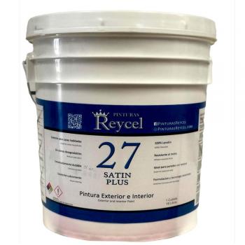 PINTURA VINILICA REYCEL 27 ABCS SATIN DE 19 LTS.