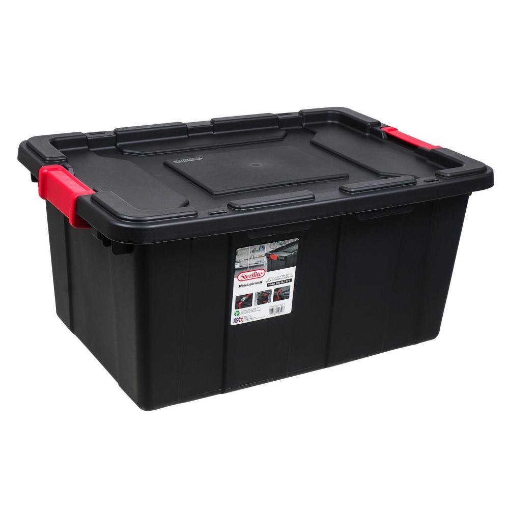 CAJA STERILITE 15 GAL. PLASTICO INDUSTRIAL NEGRO (6)