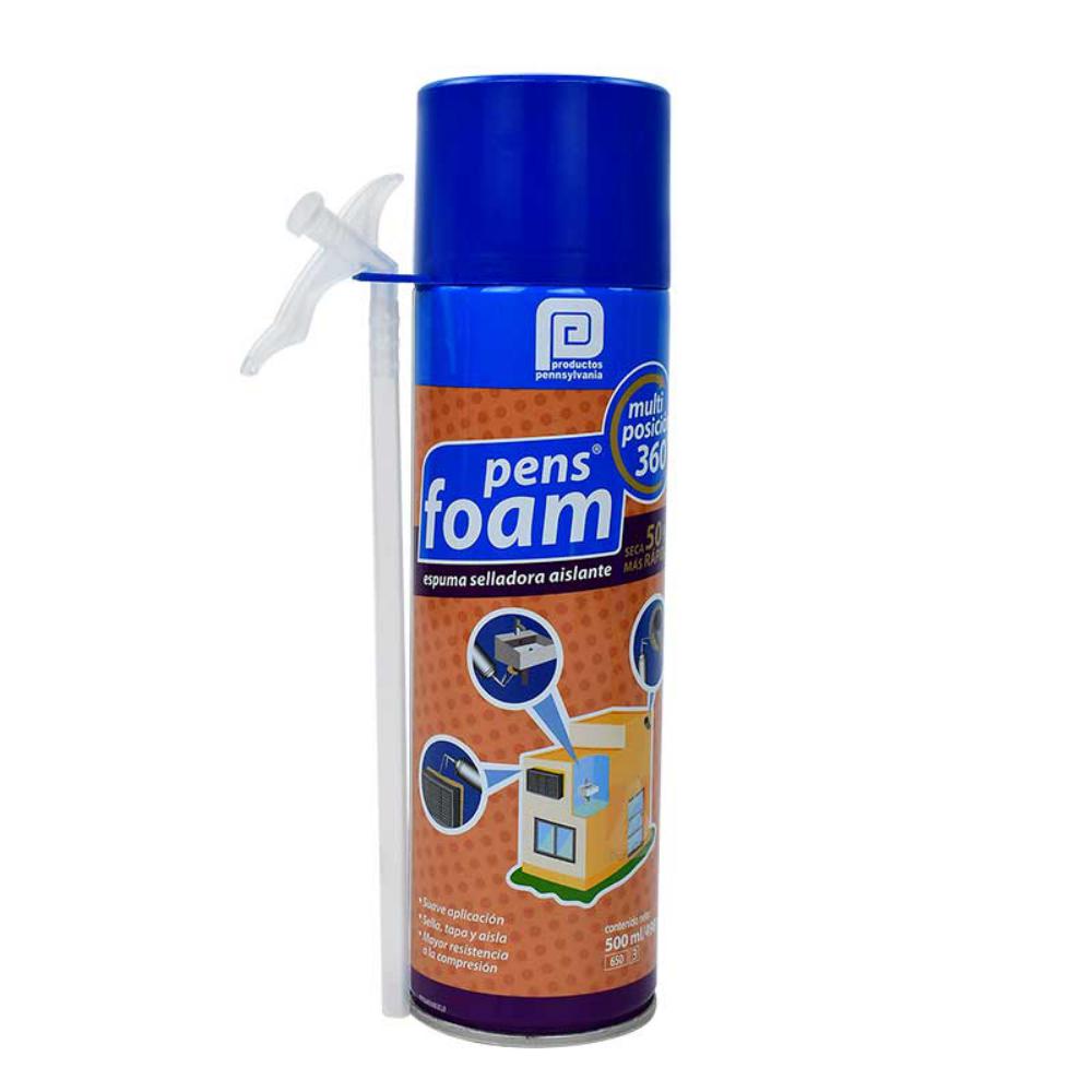 ESPUMA EXPANSIVA PENS FOAM 360 MULTIPOSICION 17.6 OZ. 498 GR. (12)