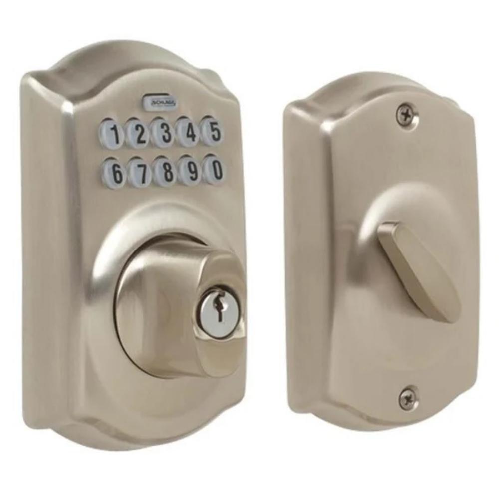 CERROJO SCHLAGE ELECT. BE365 V CAM 619 SATIN NICKEL (2)