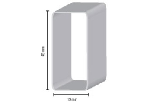 PERFIL METALICO RECT. R-175 C-18 (K/PZA 7.2)