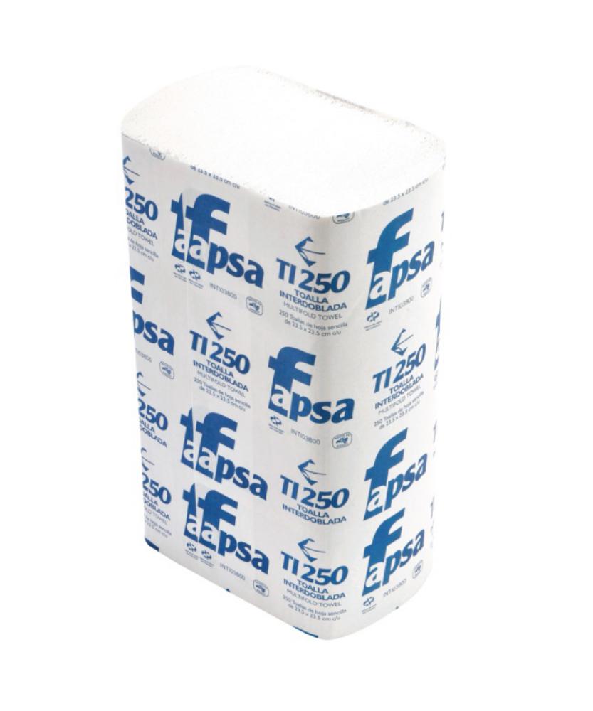 PAPEL TOALLA INTERDOBLADA TI250 FAPSA BCA. 250 PZA. (16)